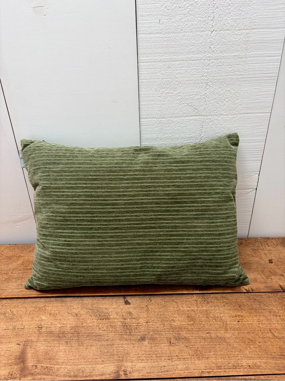 EverGrace Ribbed Velvet Accent Pillow - Soft Textured Throw Cushion 14x20”